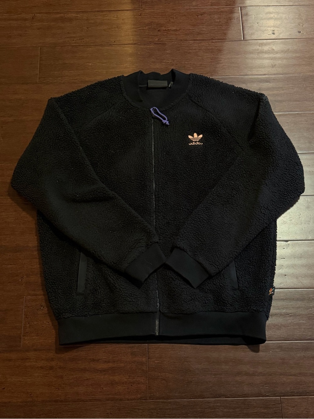 Adidas x Pharrell Williams Black Sherpa Zip up Jacket